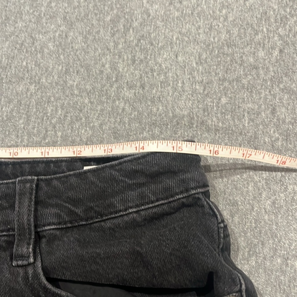 Dynamite high rise rolled hem black jean mom shorts 31 - Picture 6 of 8